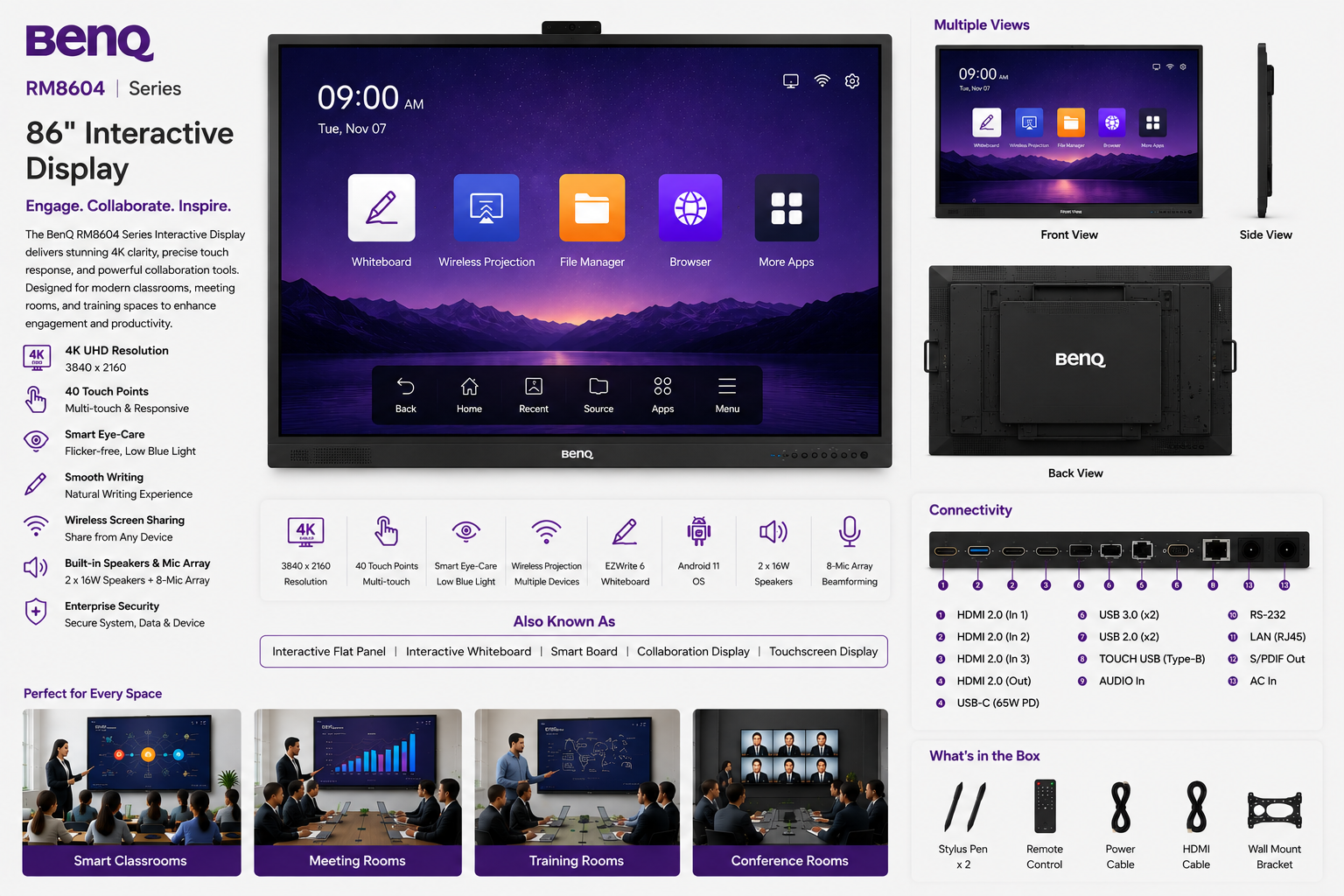 BenQ 86 Inch Interactive Display