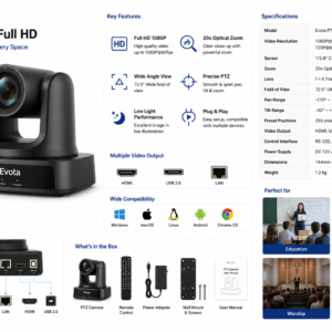 Evota PTZ Camera Full HD