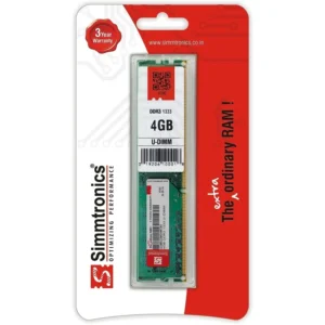 Simmtronics 4GB DDR3 Desktop RAM 1333MHz PC3-10600 Memory Module with 3 Year Warranty